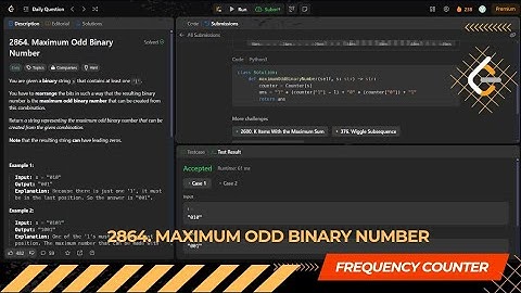 LEETCODE DAILY QUESTION 2864 | Maximum Odd Binary Number | Is Kabir Coding #leetcode #coding