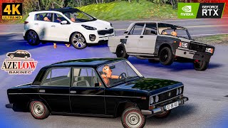 Azerlow Vaz 2106 Vaz2107 İlə AFTOŞLUQ İKİ Təkər Ladalar| BeamNG.Driver | #malikbedelov