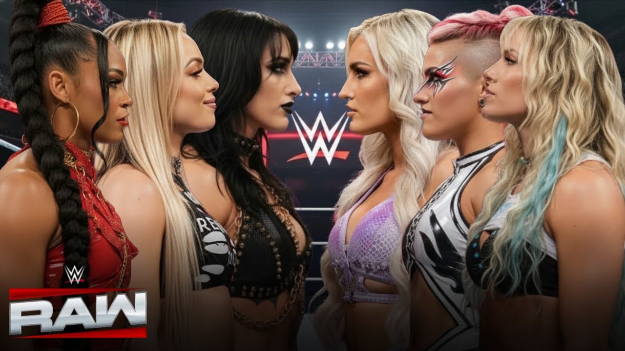 Zaria Rhea Ripley Rhea Ripley Liv Morgan Bianca Belair vs Sol Ruca Zaria Blake Monroe ...