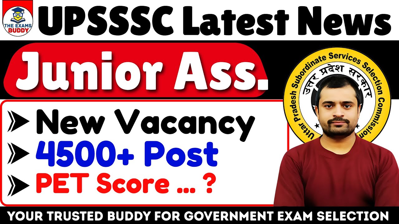 Junior Assistant New vacancy 2025 |upsssc latest news today | upsssc latest update junior assistant
