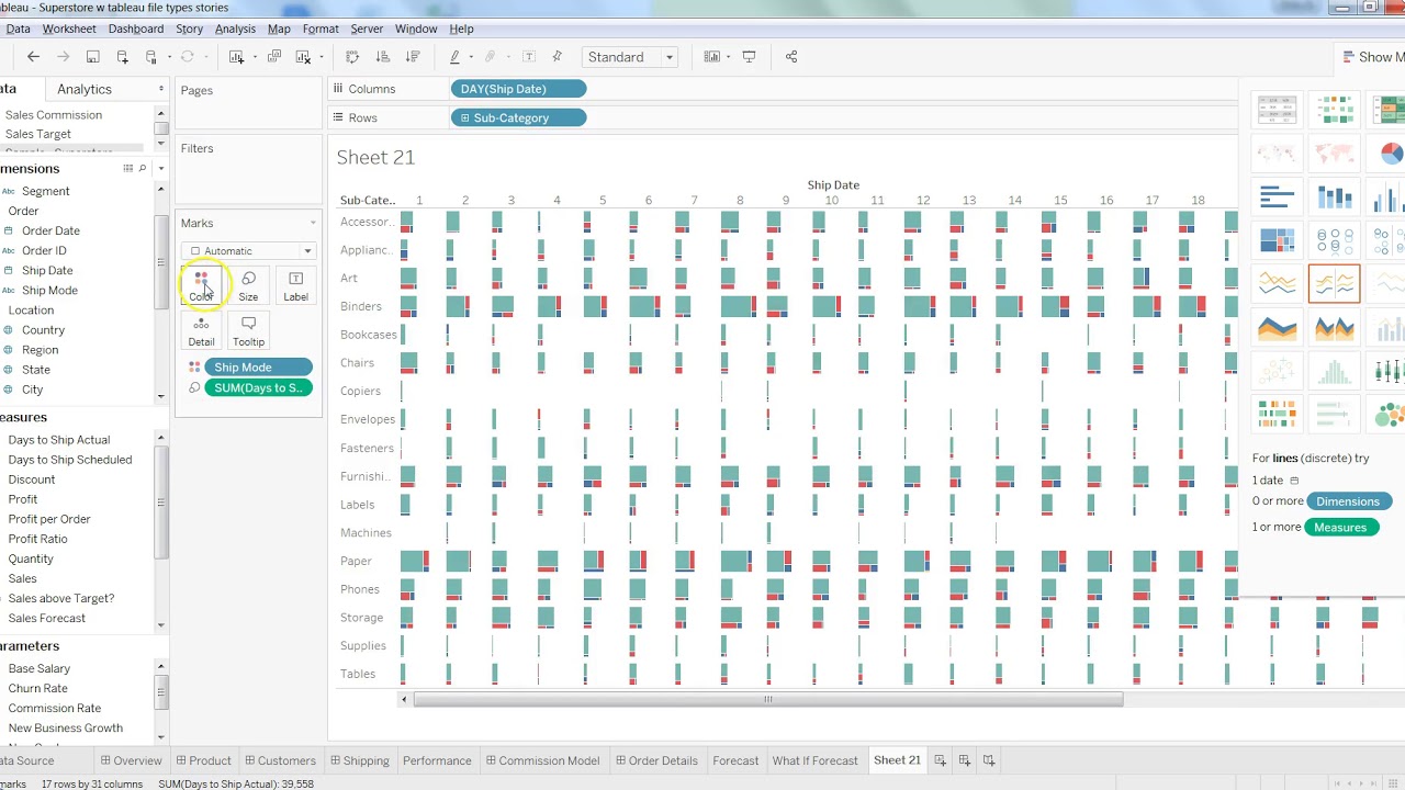 Tableau Gantt Chart Multiple Measures