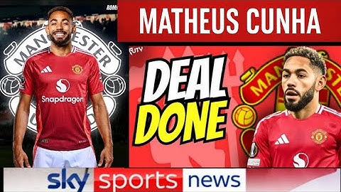 MANCHESTER UNITED COMPLETE SHOCK £62.5M TRANSFER FOR MATHEUS CUNHA FIRST SIGNING UNDER RUBEN AMORIM!