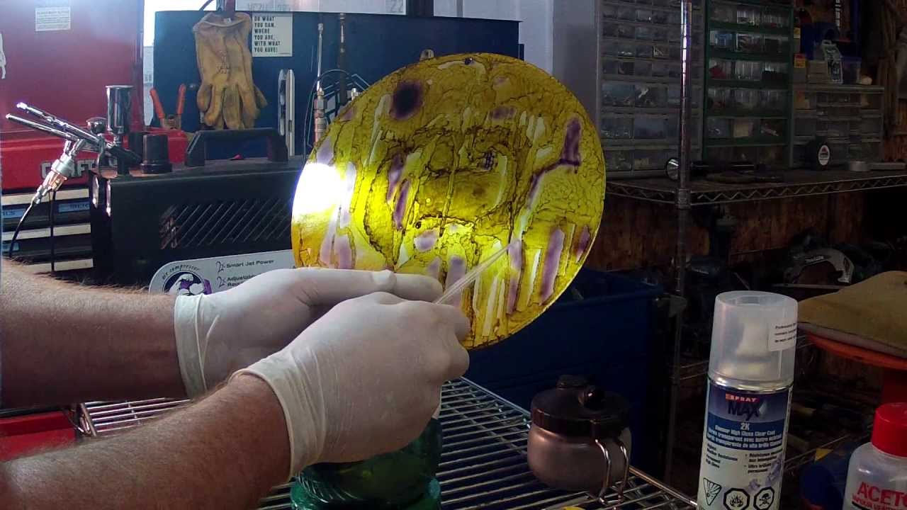 SprayMax 2K Clear Coat over STEEL F/X® Metal Dyes - YouTube