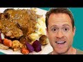 Healthy Vegan Thanksgiving Dinner - Mushroom Gravy Mashed Potatoes & Roasted Veggies - OIL SOS FREE