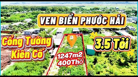 Không thể Tin Được ! Hơn 1240m2 Đất Nghỉ Dưỡng Ven Biển BRVT Đường Nhựa mà Giá Chỉ 3.5 Tỏi