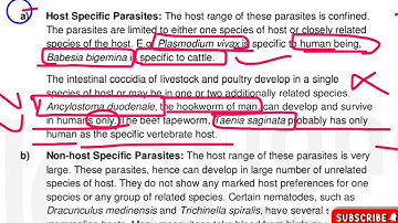 📚PARASITOLOGY📚MZOE-001👉Types of Parasites💯Host Dependence,Degree of Pathogenicity,Host specificity,