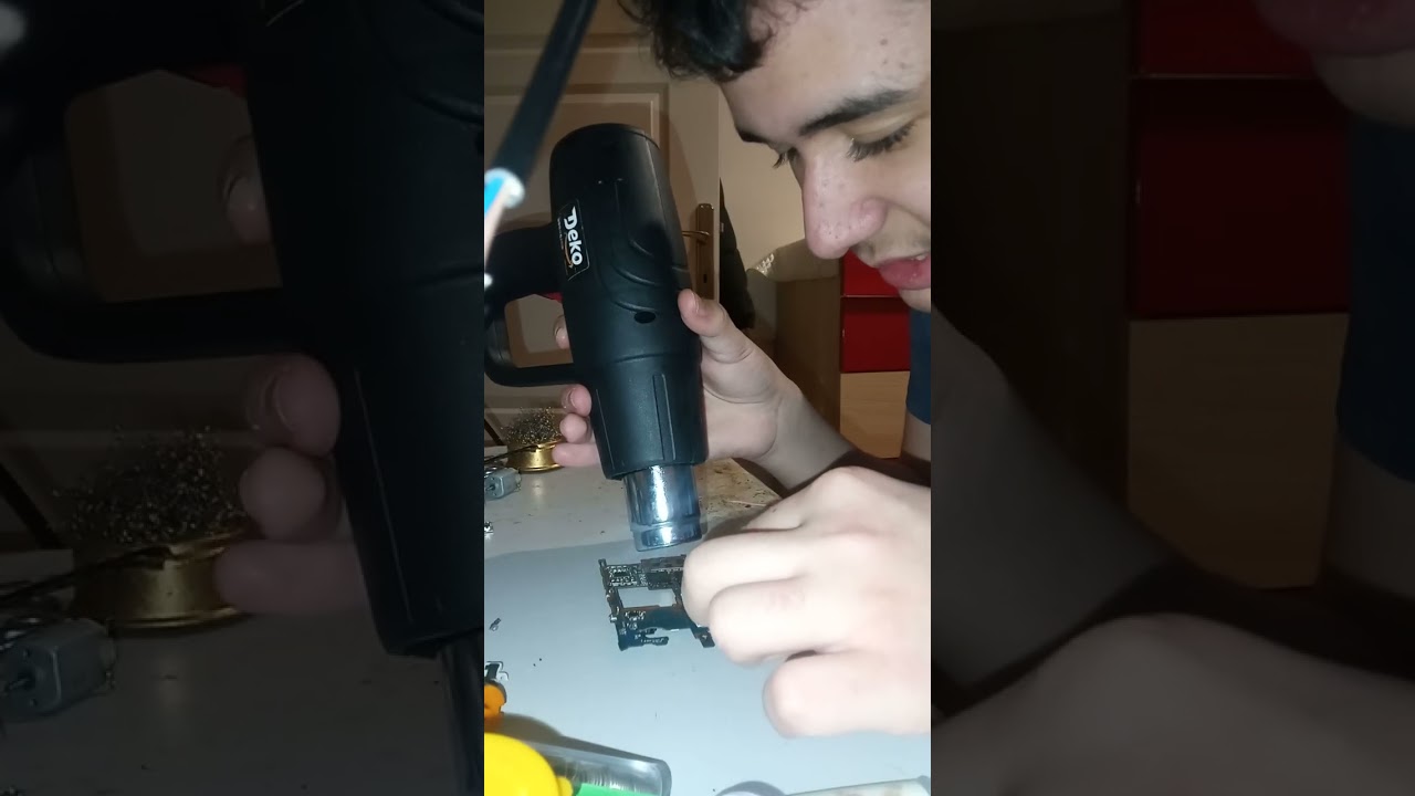 SMD lehim istasyonu olmadan nasıl telefon anakartından bir eleman sökülür onu gösterdim