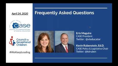 Navigating COVID 19 for Special Education Administrators, April 24