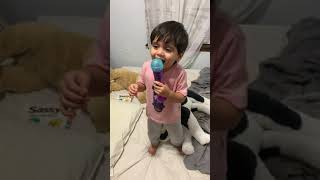My one year old singing 💕 try not to laugh #shorts #trynottolaugh