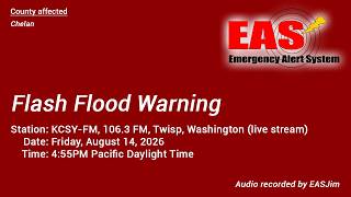 EAS #1226-1227: 2 EAS Flash Flood Warnings- Aug. 14, 2026- 4:55PM PDT