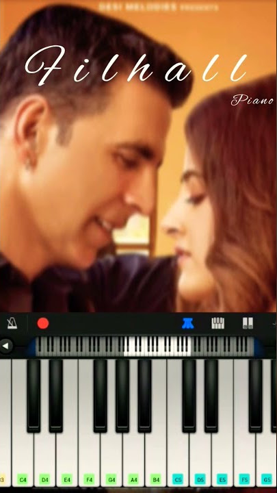 Filhall intro music on Piano 😍  #instrumental #mobilepiano