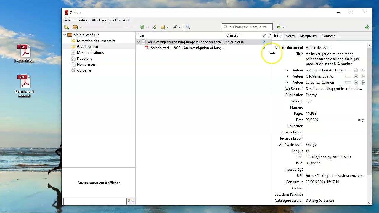 Zotero : Ajouter des documents PDF