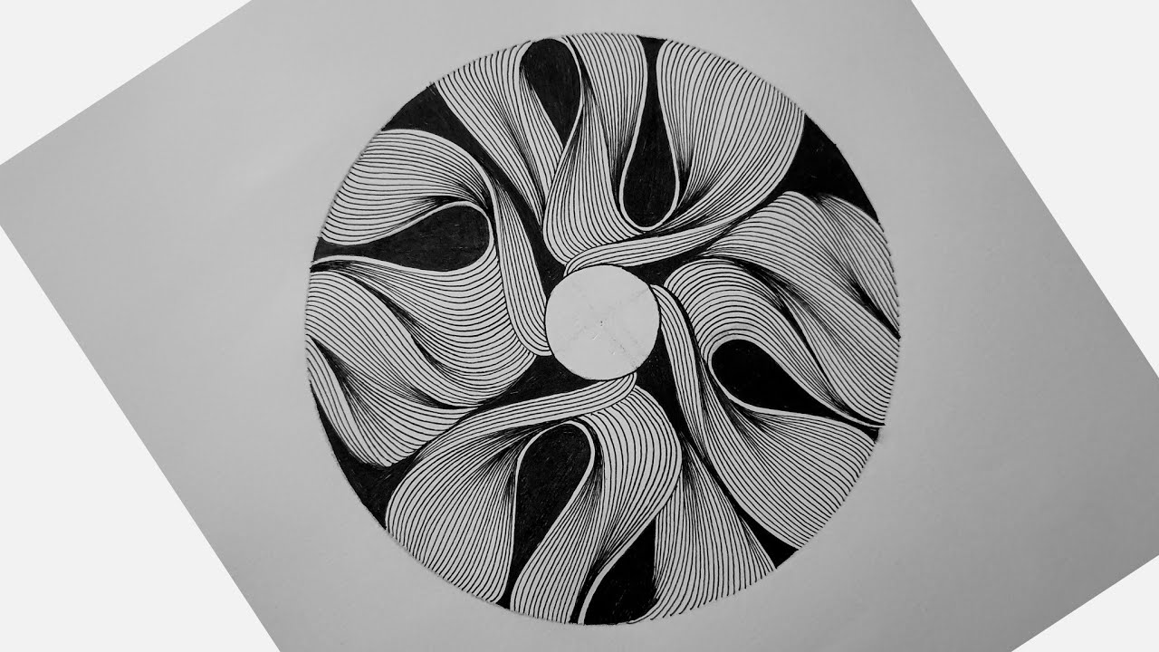 Wavy Line art illustration how to draw pattern