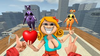 Miss Delight LOVE POOL PARTY! Fredina and Miss Delight Party in Garry's Mod Part 3