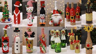 20 Christmas Bottle Decoration ideas - Christmas Decorations Recycled Materials