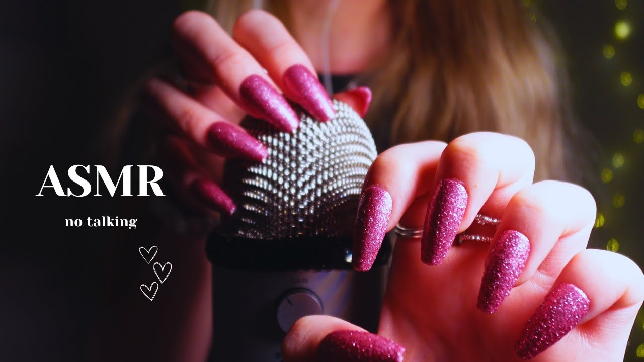 My first ASMR video 🎧🎙️(no talking, bare/foam mic scratching & tapping)