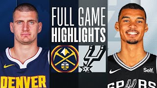 Denver Nuggets vs. San Antonio Spurs Full Game Highlights | April 12, 2024 NBA Season