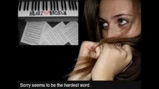 Elton John - Sorry Seems To Be The Hardest Word (Piano Cover) + Lyrics