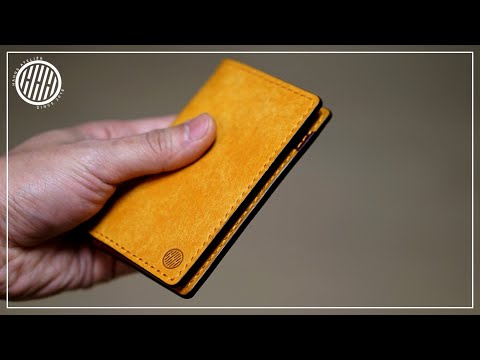 [Leather Craft] Making A Simple Vertical Card Wallet / Free PDF Pattern