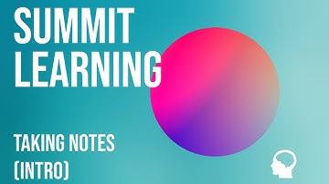 Summit Learning: Taking Notes (Intro to Outline, Cornell, Video Notes)