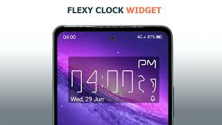 Flexy digital clock widget android application screenshot 2