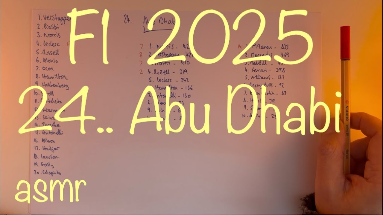 ASMR F1 2025 Abu Dhabi GP Verstappen Norris Review  