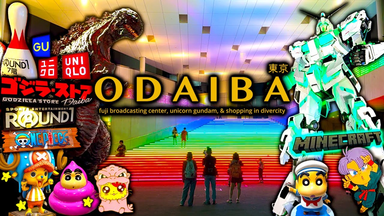 Shopping in Odaiba Tokyo 2: Unicorn Gundam, One Piece, Dragon Ball, Godzilla, Uniqlo, GU| ASMR Vlog