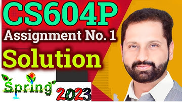CS604P assignment 1 solution spring 2023 by abid farooq bhutta
