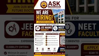 Faculty hire At Ask IIT medical acad