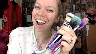 wash makeup brushes with me