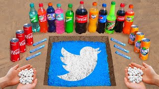 Twitter Logo Underground with Orbeez, Coca-Cola and Mentos