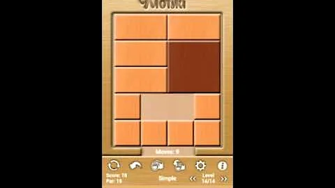 Klotski Simple Level 14/14 Par Solution