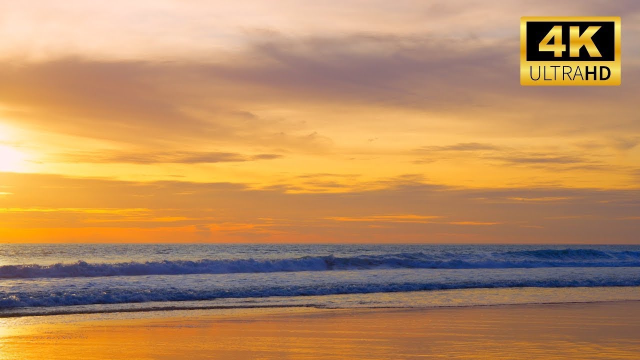 Relaxing Ocean Sounds in 4K: Beach Waves for Sleep and Relaxation | Pink Noise ASMR.