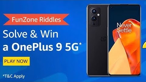 Amazon Quiz Today | Funzone Riddles | Win OnePlus 9 5G
