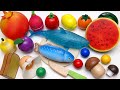 30 Minutes Wooden And Plastic Fruit And Vegetable ASMR No Talking 