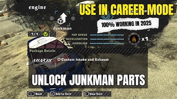Start Career with FULL JUNKMAN Parts in NFS Most Wanted 2025 🔥 No Cheats (100% Works in Career Mode)