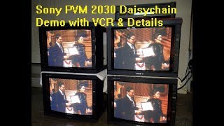 Sony Pvm 2030 Crt Demo With Vcr & Details
