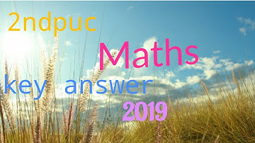 maths key answer 2nd puc or scheme of valuation 2019