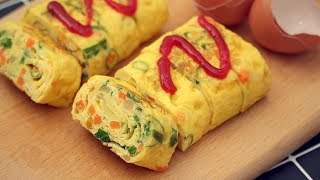 Korean Egg Roll [Tamagoyaki] -  玉子焼きの作り方 (レシピ)