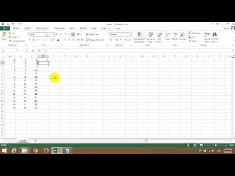 How to set auto number in excel 2013