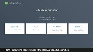 204A Parraweena Road, Miranda NSW 2228 | AuPropertyReport.Com