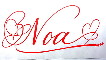 Noa Name Signature Calligraphy Status | #moderncalligraphy #cursive #YearofYou #noa @Noa