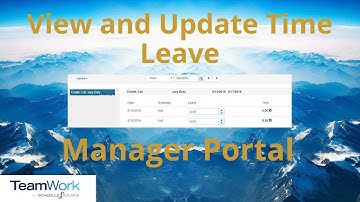 TeamWork 5 Manager Tutorial: How to View and Update Time Leave