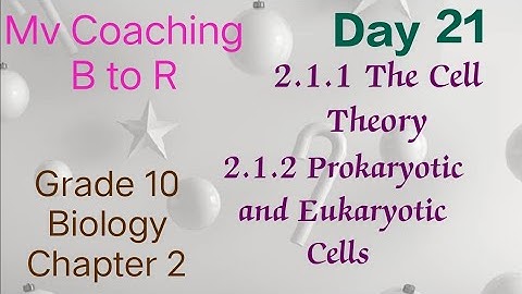 Grade 10 - Biology, Chapter 2,Day 2 1, Topic 2.1.1 & 2.1.2