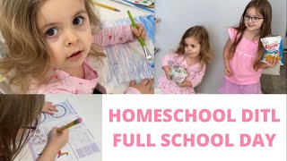 Homeschool DITL | Our FULL School Day + Routine | Homeschool With Me 2022 | First Grade + Preschool!