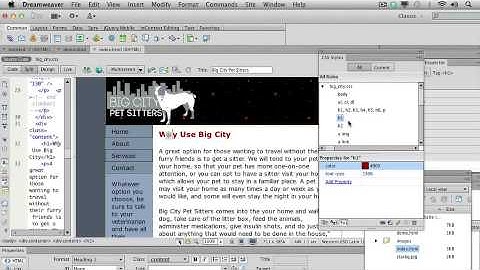 Adobe CS6 Design Web Workflow 2012 Creating a Web Site in Dreamweaver 04  Looking at CSS Styles