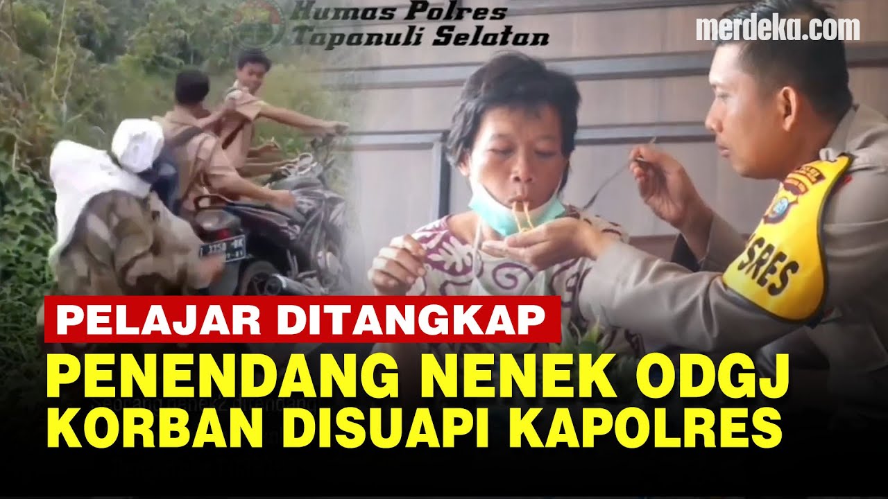 Pelajar Ditangkap! Begini Kondisi Nenek ODGJ, Bertemu Kapolres Disuapi Mi