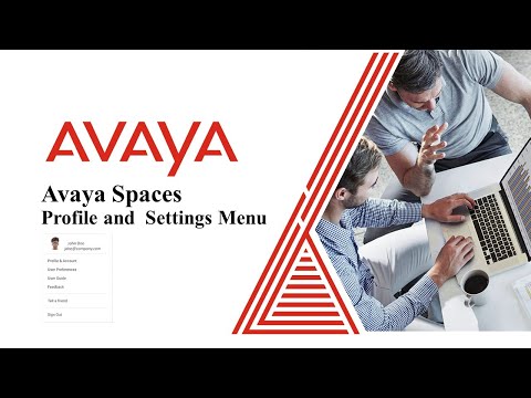 Avaya Spaces Profile and Settings