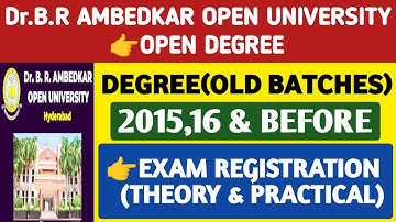 Degree Exams in DR BR Ambedkar Open University@StudentUpdates247
