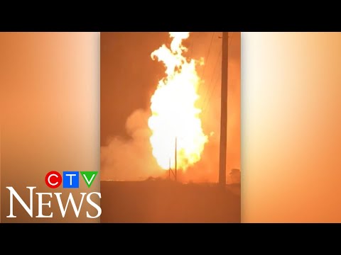 Gas leak causes pipeline to explode